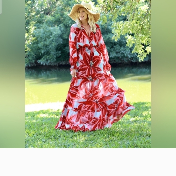 FARM Rio Azalea Maxi Dress NWT Size Large - Picture 3 of 15